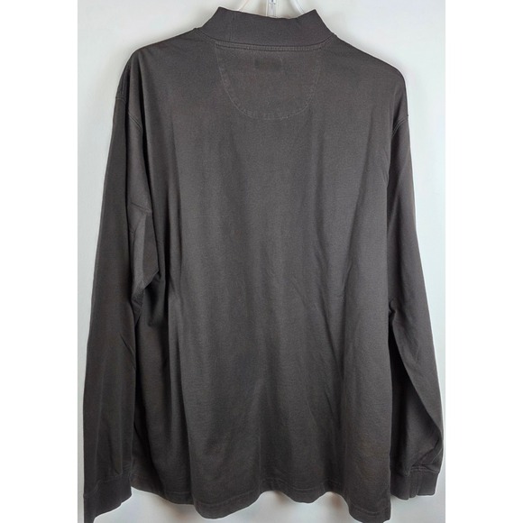 IZOD GOLF Mens Sz XL Long Sleeve Mock Neck Pullover Shirt Brown Layering‎ Preppy - Picture 2 of 6